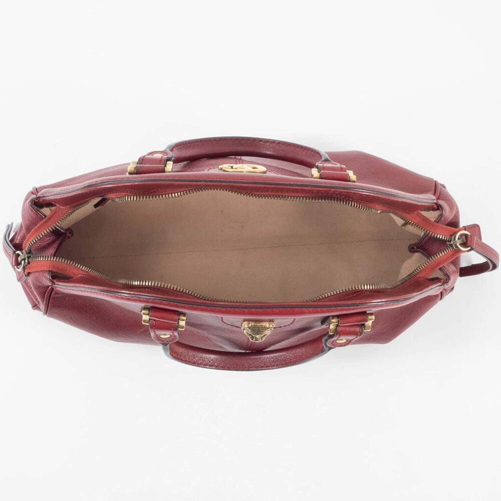 GUCCI Red Leather Shoulder Bag - Picture 13 of 16